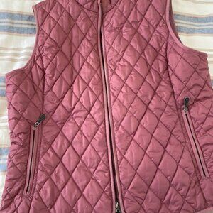 Eddie Bauer Woman's Sleeveless Pink Puffer Vest, size XL